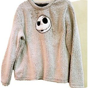 Disney Tim Burton The Night before Christmas Sweater Faux Fur. Size M. 8-10